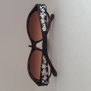 Style Science Designer Women Sunglasses Tortoise Brown Silver Floral Acc…